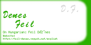 denes feil business card